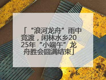 “浪河龙舟”雨中竞渡，闲林水乡2025年“小端午”龙舟胜会圆满结束