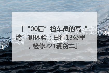 “00后”检车员的高“烤”初体验：日行13公里，检修221辆货车