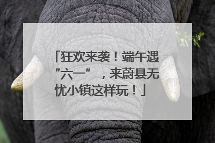 狂欢来袭！端午遇“六一”，来蔚县无忧小镇这样玩！