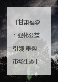 甘肃福彩：强化公益引领 重构市场生态