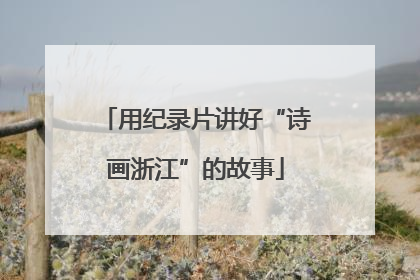 用纪录片讲好“诗画浙江”的故事