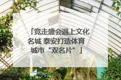 竞走盛会遇上文化名城 泰安打造体育城市“双名片”