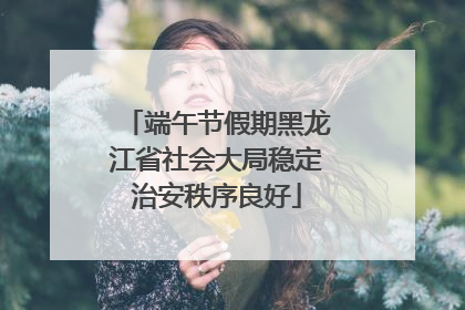 端午节假期黑龙江省社会大局稳定治安秩序良好