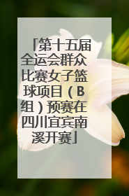 第十五届全运会群众比赛女子篮球项目（B组）预赛在四川宜宾南溪开赛
