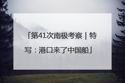 第41次南极考察｜特写：港口来了中国船