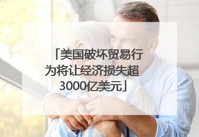 美国破坏贸易行为将让经济损失超3000亿美元