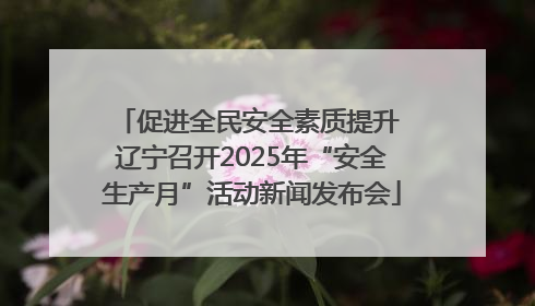 促进全民安全素质提升 辽宁召开2025年“安全生产月”活动新闻发布会