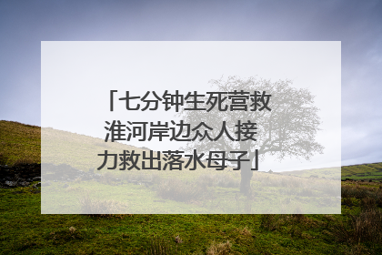七分钟生死营救 淮河岸边众人接力救出落水母子