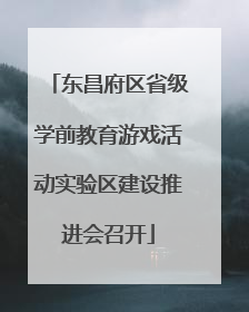 东昌府区省级学前教育游戏活动实验区建设推进会召开