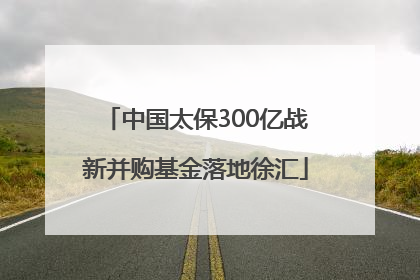 中国太保300亿战新并购基金落地徐汇