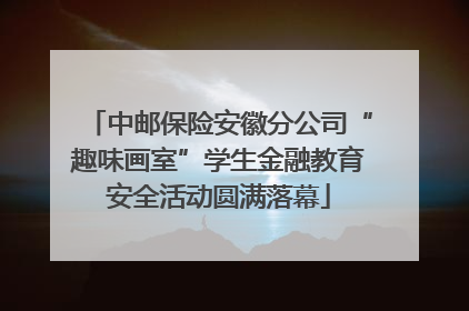 中邮保险安徽分公司“趣味画室”学生金融教育安全活动圆满落幕