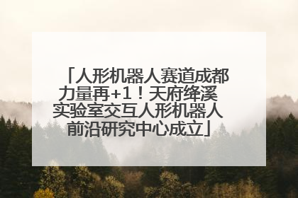 人形机器人赛道成都力量再+1！天府绛溪实验室交互人形机器人前沿研究中心成立