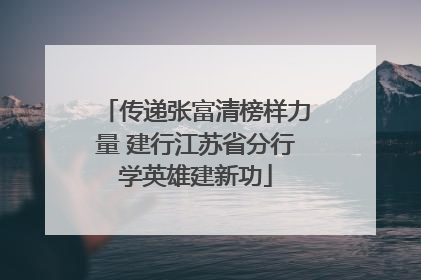 传递张富清榜样力量 建行江苏省分行学英雄建新功