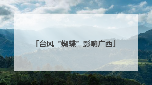 台风“蝴蝶”影响广西