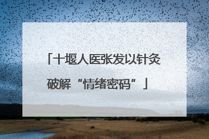 十堰人医张发以针灸破解“情绪密码”