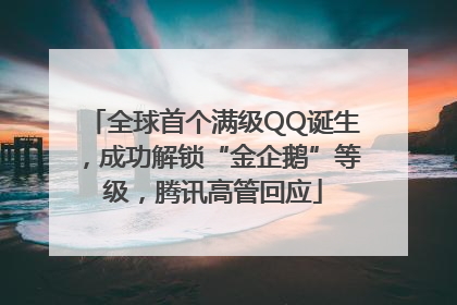 全球首个满级QQ诞生，成功解锁“金企鹅”等级，腾讯高管回应