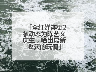 全红婵连更2条动态为陈艺文庆生，晒出最新收获的玩偶