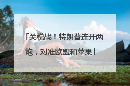关税战！特朗普连开两炮，对准欧盟和苹果