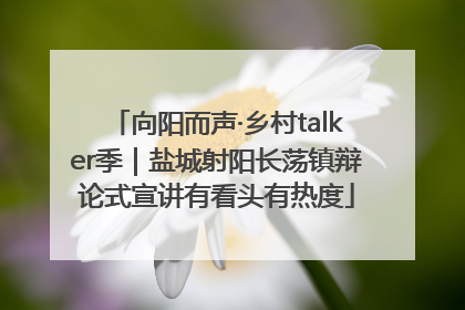 向阳而声·乡村talker季｜盐城射阳长荡镇辩论式宣讲有看头有热度