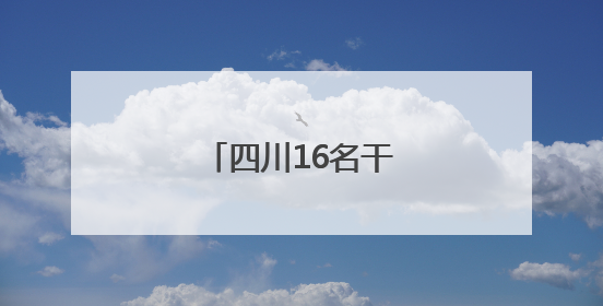 四川16名干部职务拟调整