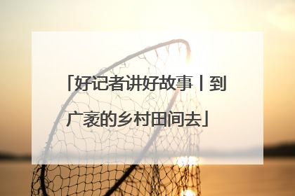 好记者讲好故事丨到广袤的乡村田间去