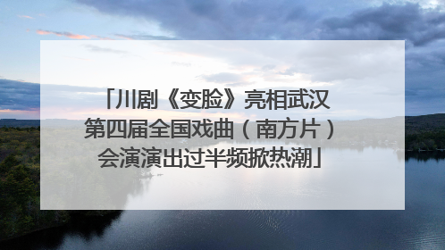 川剧《变脸》亮相武汉 第四届全国戏曲（南方片）会演演出过半频掀热潮