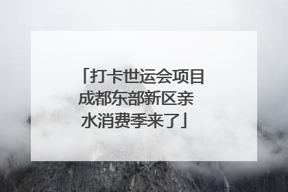 打卡世运会项目 成都东部新区亲水消费季来了