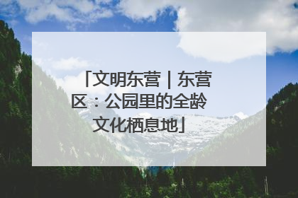 文明东营｜东营区：公园里的全龄文化栖息地