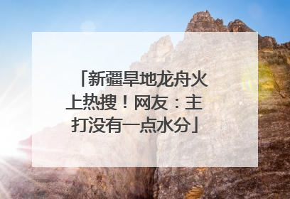 新疆旱地龙舟火上热搜！网友：主打没有一点水分