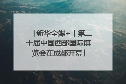 新华全媒+丨第二十届中国西部国际博览会在成都开幕