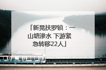 新晃扶罗镇：一山塘渗水 下游紧急转移22人