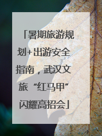 暑期旅游规划+出游安全指南，武汉文旅“红马甲”闪耀高招会