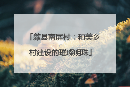 歙县南屏村：和美乡村建设的璀璨明珠