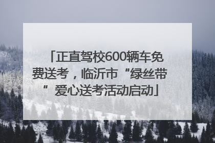 正直驾校600辆车免费送考，临沂市“绿丝带”爱心送考活动启动