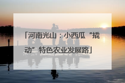 河南光山：小西瓜“撬动”特色农业发展路