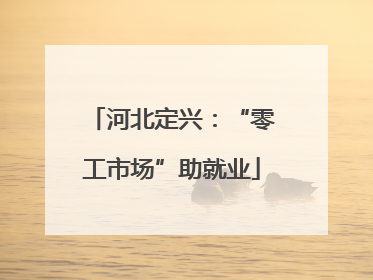 河北定兴：“零工市场”助就业