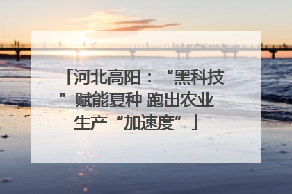 河北高阳：“黑科技”赋能夏种 跑出农业生产“加速度”