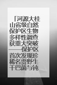 河源大桂山省级自然保护区生物多样性调查获重大突破——保护区首次发现珍稀名贵野生干巴菌与钝尾两头蛇