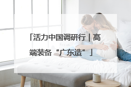 活力中国调研行｜高端装备“广东造”