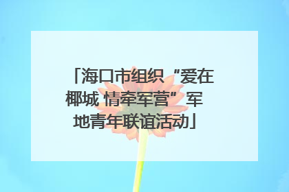 海口市组织“爱在椰城 情牵军营”军地青年联谊活动