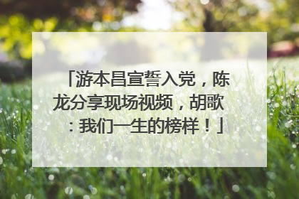 游本昌宣誓入党，陈龙分享现场视频，胡歌：我们一生的榜样！