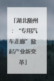 湖北随州：“专用汽车走廊”掀起产业新变革