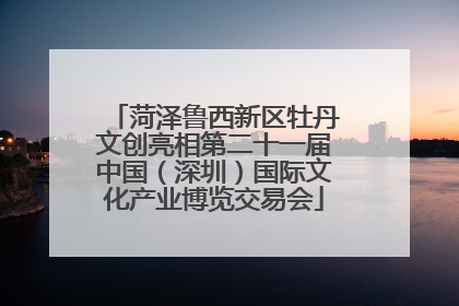 菏泽鲁西新区牡丹文创亮相第二十一届中国（深圳）国际文化产业博览交易会