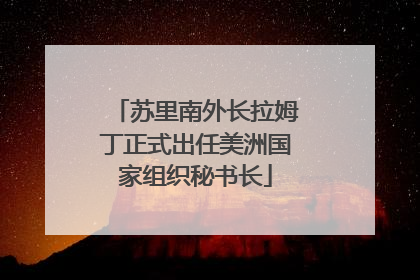 苏里南外长拉姆丁正式出任美洲国家组织秘书长