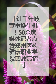 让千年岐黄重焕生机！50余家媒体记者点赞郑州医药健康职业学院职教高招