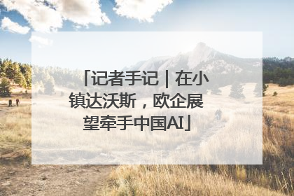 记者手记｜在小镇达沃斯，欧企展望牵手中国AI
