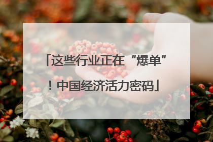 这些行业正在“爆单”！中国经济活力密码