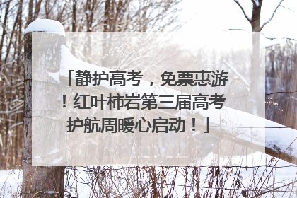 静护高考，免票惠游！红叶柿岩第三届高考护航周暖心启动！