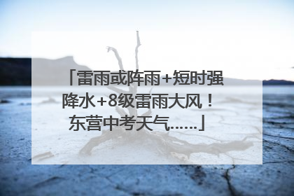 雷雨或阵雨+短时强降水+8级雷雨大风！东营中考天气……