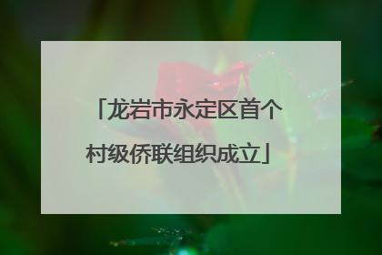 龙岩市永定区首个村级侨联组织成立